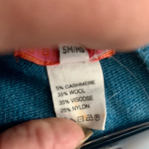 Glam Souls VTG Y2K Blue Cropped Embellished Bolero Sweater Cardigan NWT S/M - Picture 6 of 6